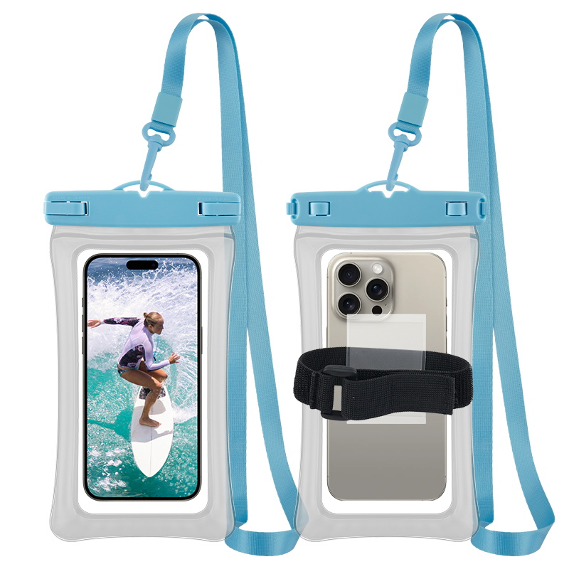 Waterproof Phone Case with Arm Strap TPU Airbag for Flotation