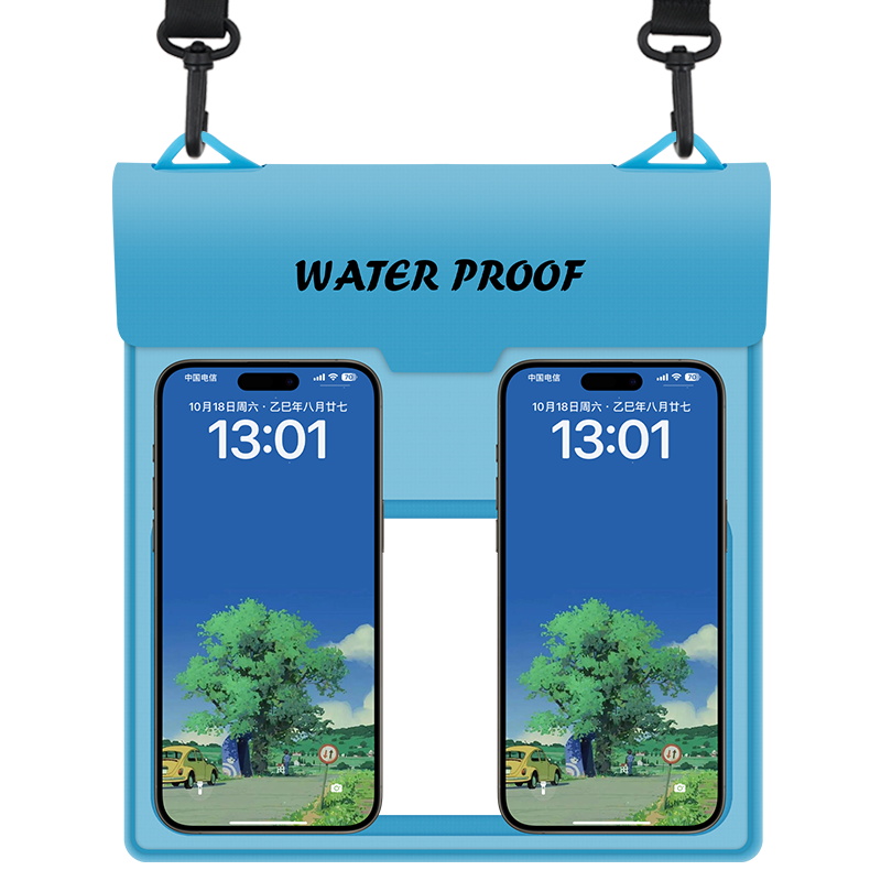 Waterproof phone bag mesh laminated fabric crossbody bag